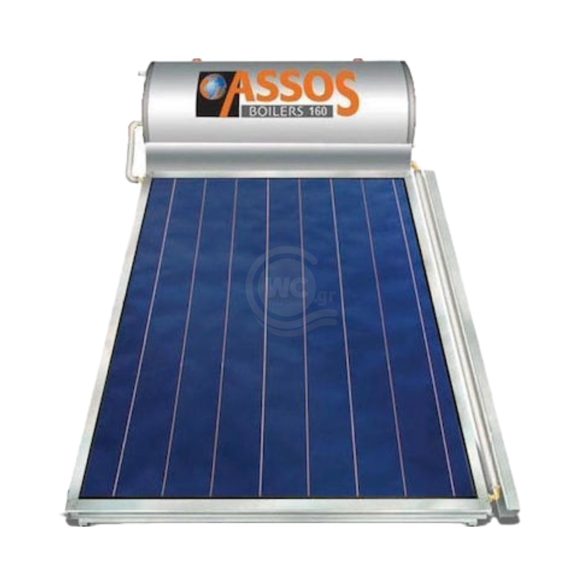 ASSOS SP120x2,1m² Ηλιακός Θερμοσίφωνας τριπλής ενέργειας με 1 επιλεκτικό συλλέκτη
